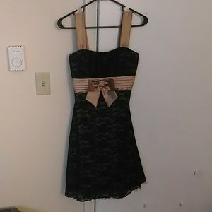 Black and Gold short dress